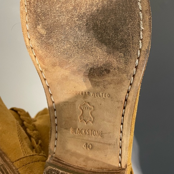 Blackstone Saddle Leather Braided Strap Women Boots Size EU 40 - Picture 3 of 7